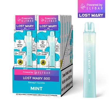 [Paket] 10x Lost Mary 800 Mint 20mg Nikotin Einweg Vape