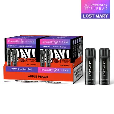 [Paket] 10x Lost Mary WAVI Apple Peach 20mg Nikotin 2er Pack (10% Akkuträger gratis)