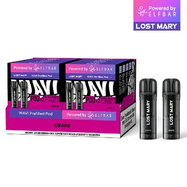 [Paket] 10x Lost Mary WAVI Grape 20mg Nikotin 2er Pack (10% Akkuträger gratis)