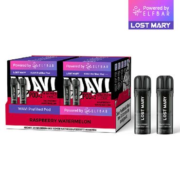 [Paket] 10x Lost Mary WAVI Raspberry Watermelon 20mg Nikotin 2er Pack (10% Akkuträger gratis)