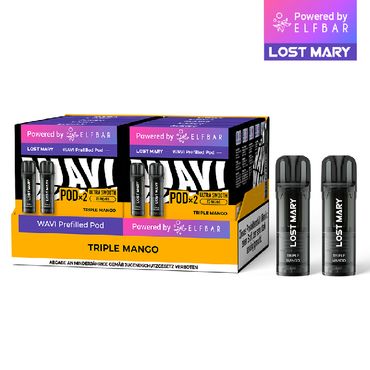 [Paket] 10x Lost Mary WAVI Triple Mango 20mg Nikotin 2er Pack (10% Akkuträger gratis)
