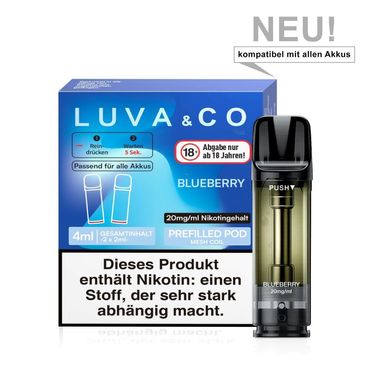 [Paket] 10x Luva & Co Pods - Blueberry 20mg Nikotin 2er Pack