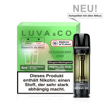 [Paket] 10x Luva & Co Pods - Strawberry Kiwi 20mg Nikotin 2er Pack