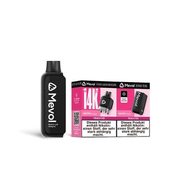 [Paket] 10x Mevol S7000 Peach lce 2ml Pod + 10ml E-Liquid Tank