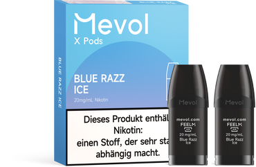 [Paket] 10x Mevol X Pro - Blue Razz Ice - 20mg Nikotingehalt