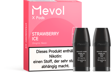 [Paket] 10x Mevol X Pro - Strawberry Ice - 20mg Nikotingehalt