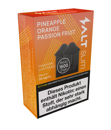 [Paket] 10x SALT Slim Pods Pineapple Orange Passion Fruit 20mg/ml