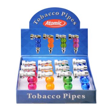 [Paket] 12x Atomic Tabakpfeife 2-Balls 4 Farben sortiert