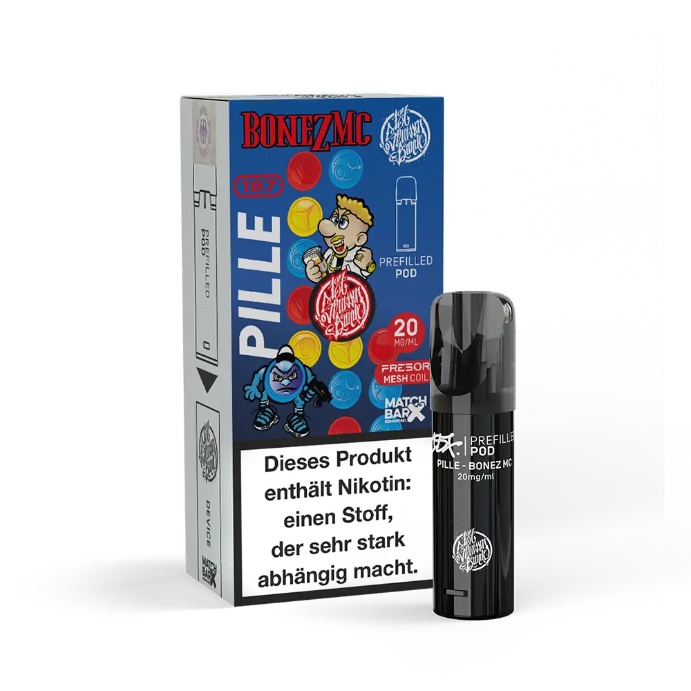 187 Strassenbande Einweg Pod - Pille - Bonez MC - 20mg Nikotinsalz 2ml