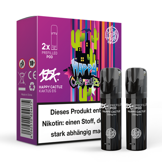 2x 187 Strassenbande Einweg Pod - Happy Cactuz - 20mg Nikotinsalz 2ml