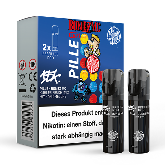 2x 187 Strassenbande Einweg Pod - Pille Bonez MC - 20mg Nikotinsalz 2ml