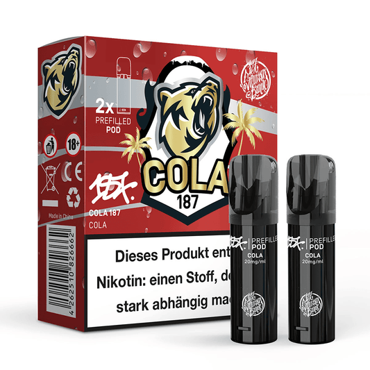 2x 187 Strassenbande Einweg Pod - Cola 187 - 20mg Nikotinsalz 2ml