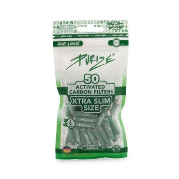 [Paket] 20x Purize Aktivkohlefilter XTRA Slim - Size 5,9mm - Green