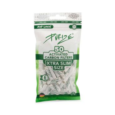 [Paket] 20x Purize Aktivkohlefilter XTRA Slim - Size 5,9mm - White