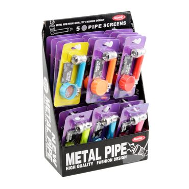 [Paket] 24x Atomic Tabakpfeife + Grinder NEON