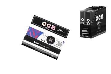[Paket] 50x OCB Premium Slim King Size, schwarz, 32 Blatt