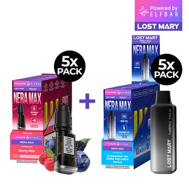 [Paket] 5x Lost Mary Nera 15K Refillcontainer Geschmack: Berry Mix  + 5 x Refillable Pod  + 5 x Refillable Pod