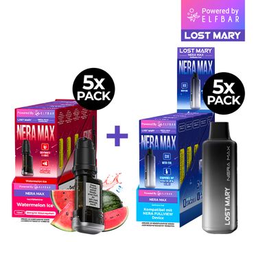 [Paket] 5x Lost Mary Nera 15K Refillcontainer Geschmack: Watermelon Ice  + 5 x Refillable Pod  + 5 x Refillable Pod