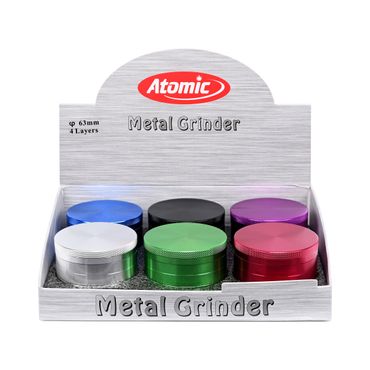 [Paket] 6x Atomic Alu Grinder 4-teilig 63mm