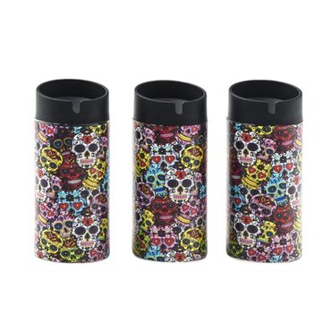 [Paket] 6x Atomic Glas Aschenbecher 150mm Höhe La Catrina Design