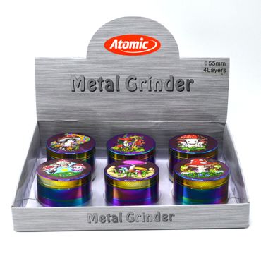 [Paket] 6x Atomic Metall Grinder Rainbow mit Pilzen