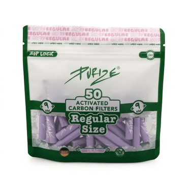 [Paket] 8x Purize Aktivkohlefilter Regular - Size 9 mm - Flieder