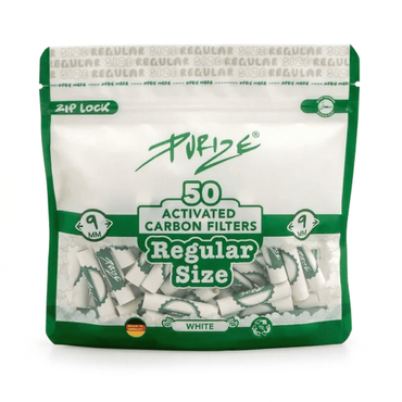 [Paket] 8x Purize Aktivkohlefilter Regular - Size 9 mm - White