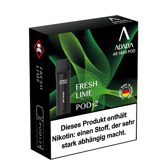 2x Adalya AR1800 - Fresh Lime - 20mg Nikotinsalz 2ml