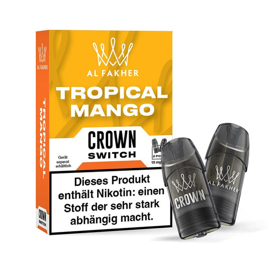 2x Al Fakher Crown Switch Pod - Tropical Mango - 18mg Nikotinsalz 2ml