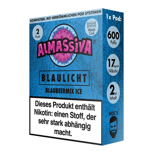 2x Almassiva Einweg Pod - Blaulicht - 17mg 2ml
