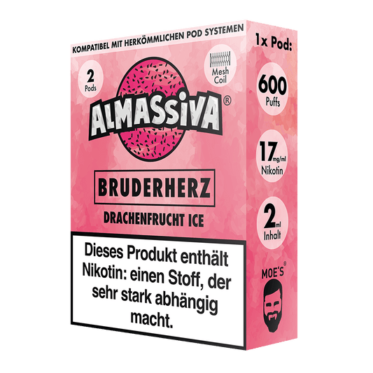2x Almassiva Einweg Pod - Bruderherz - 17mg 2ml