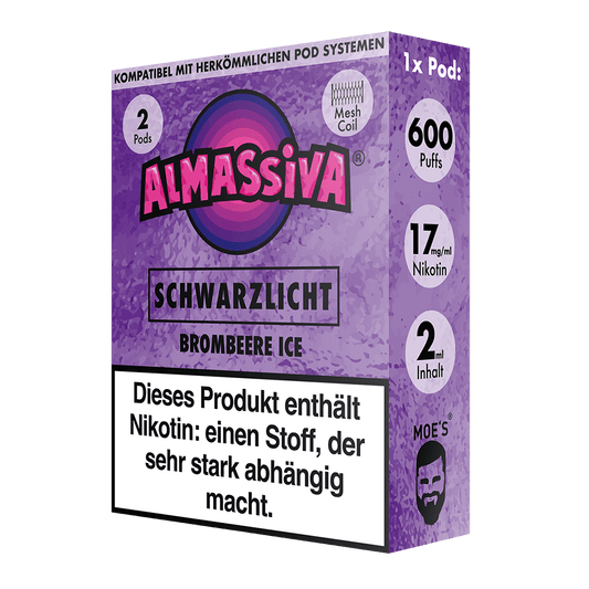2x Almassiva Einweg Pod - Schwarzlicht - 17mg 2ml