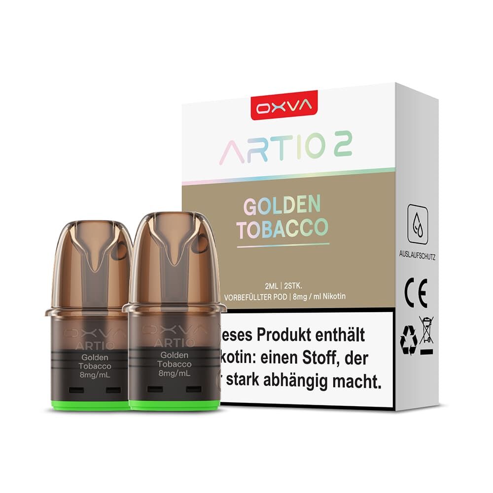 Oxva Artio Einweg Pod Golden Tobacco Nikotinsalz