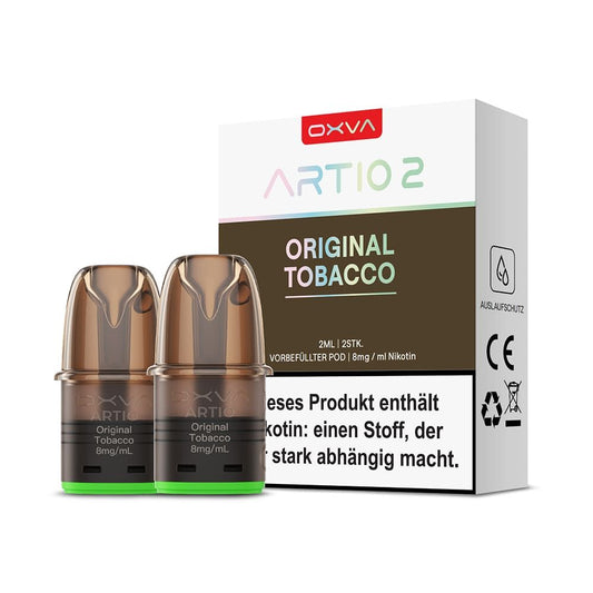 2x Oxva Artio 2 Einweg Pod - Original Tobacco - 8mg Nikotinsalz 2ml