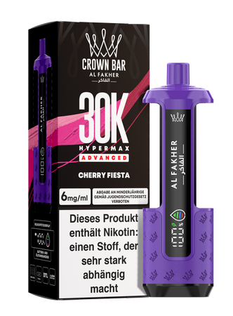 [Paket] 5x Al Fakher Hypermax Advanced 30K - Cherry Fiesta - 6mg Nikotingehalt