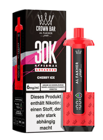 [Paket] 5x Al Fakher Hypermax Advanced 30K - Cherry Ice - 6mg Nikotingehalt