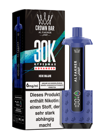 [Paket] 5x Al Fakher Hypermax Advanced 30K - Ice Blue - 6mg Nikotingehalt