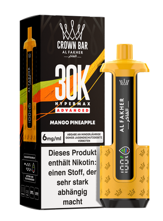 [Paket] 5x Al Fakher Hypermax Advanced 30K - Mango Pineapple - 6mg Nikotingehalt