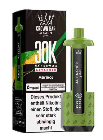 [Paket] 5x Al Fakher Hypermax Advanced 30K - Menthol - 6mg Nikotingehalt