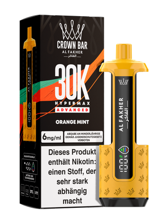 [Paket] 5x Al Fakher Hypermax Advanced 30K - Orange Mint - 6mg Nikotingehalt