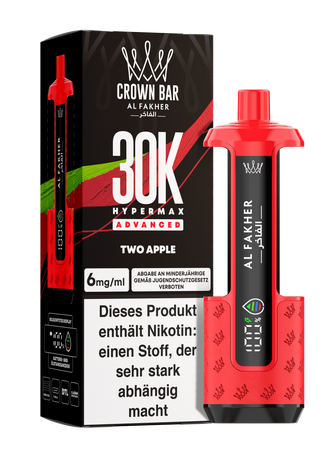 [Paket] 5x Al Fakher Hypermax Advanced 30K - Two Apple - 6mg Nikotingehalt
