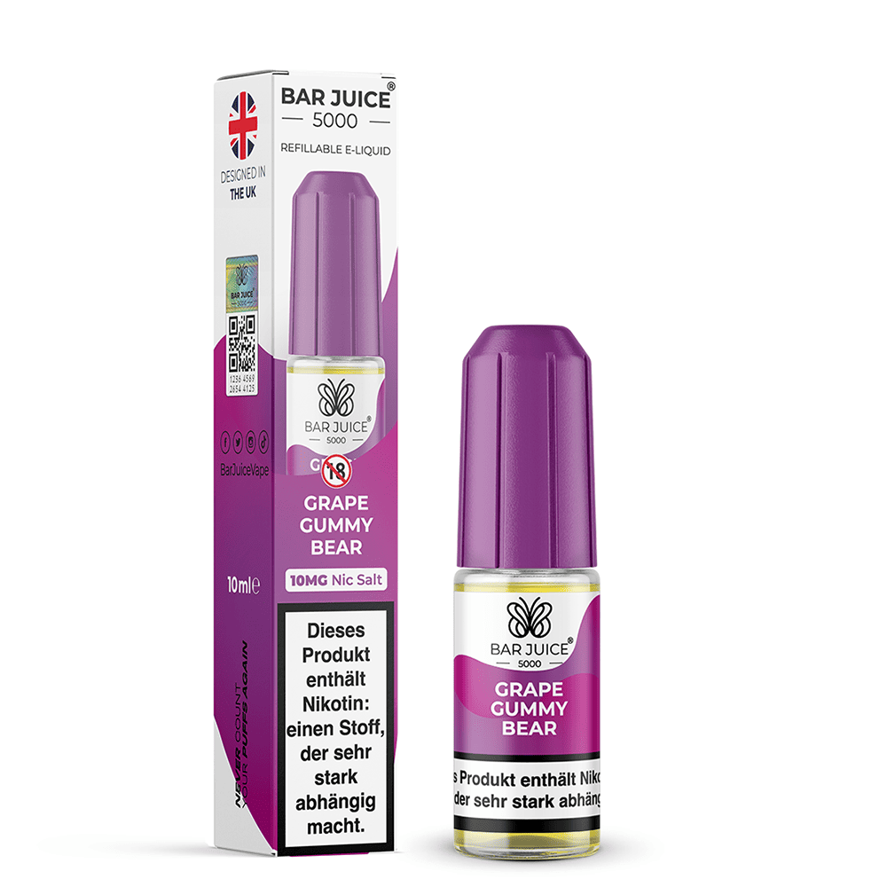 Bar Juice 5000 Nikotinsalz - Grape Gummy Bear - Liquid 10mg 10ml