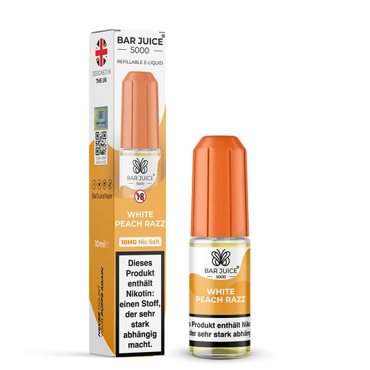 Bar Juice 5000 Nikotinsalz - White Peach Razz - Liquid 10mg 10ml