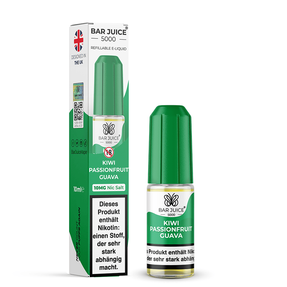 Bar Juice 5000 Nikotinsalz - Kiwi Passionfruit Guava - Liquid 10mg 10ml