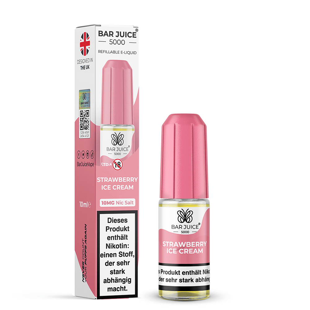 Bar Juice Nikotinsalz Strawberry Ice Cream Liquid