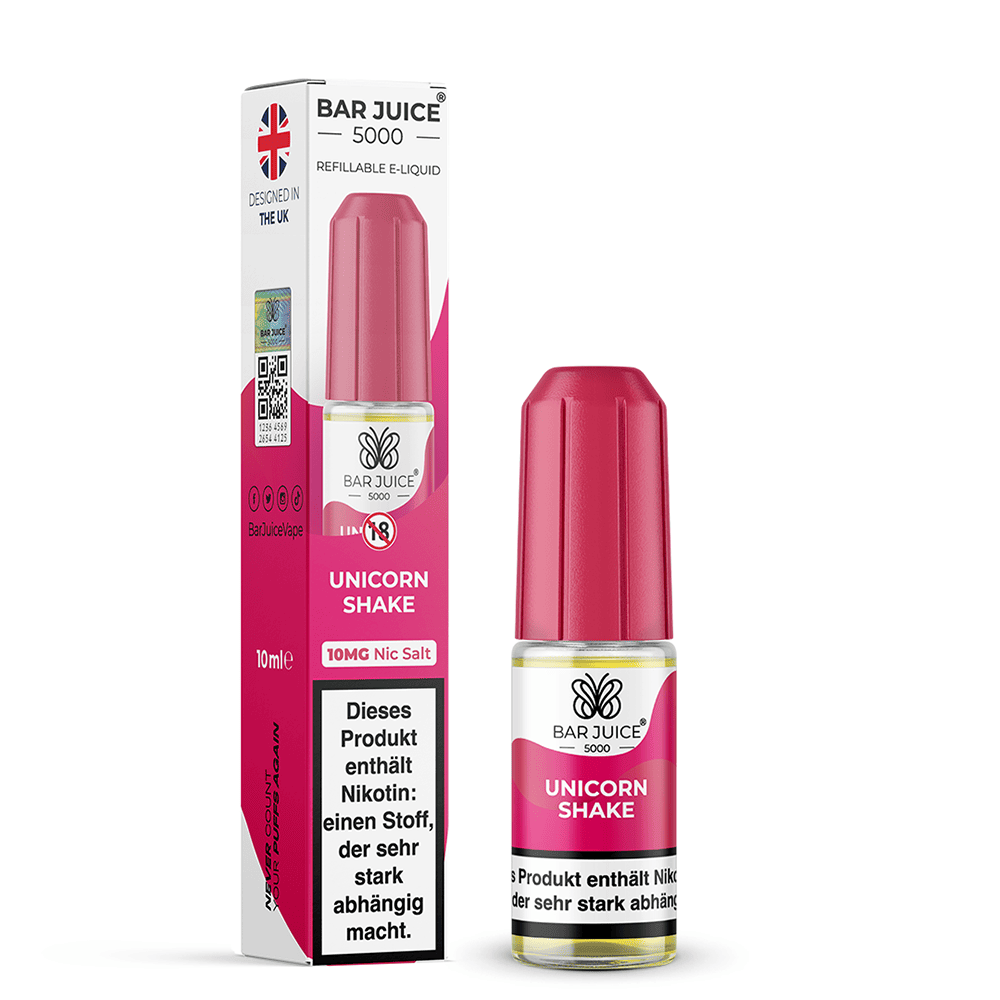 Bar Juice 5000 Nikotinsalz - Unicorn Shake - Liquid 10mg 10ml