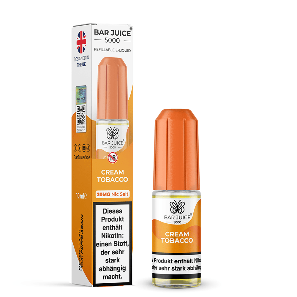 Bar Juice 5000 Nikotinsalz - Cream Tobacco - Liquid 20mg 10ml