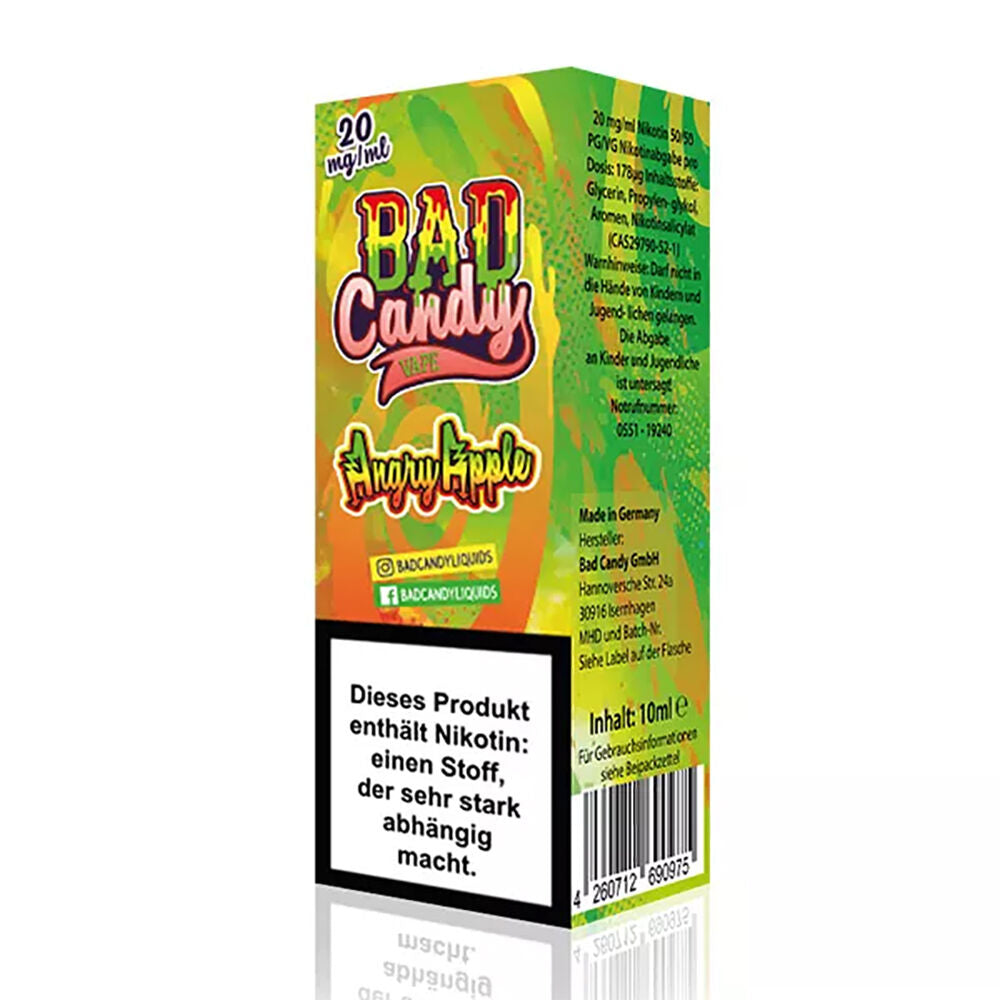 Bad Candy Nikotinsalz - Angry Apple - 10ml Liquid 20mg