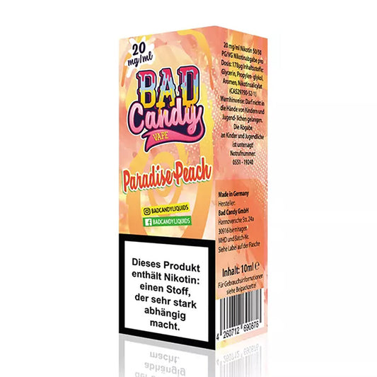 Bad Candy Nikotinsalz Paradise Peach Liquid