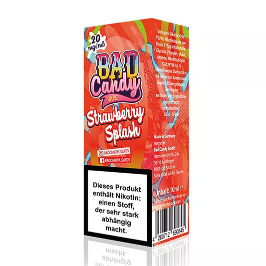 Bad Candy Nikotinsalz - Strawberry Splash - 10ml Liquid 20mg